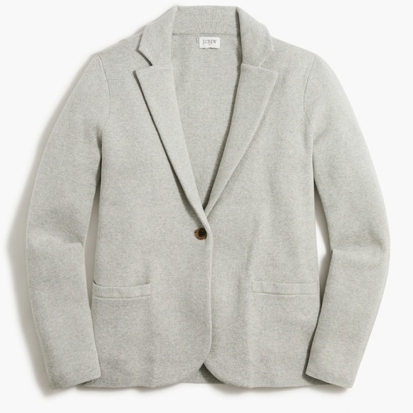 J. Crew Cecile One Button Merino Cotton Wool Sweater Blazer NWOT - Picture 1 of 15